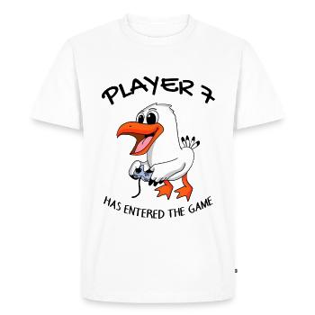 Player 7 has entered the game Baby - Men's Premium Organic T-Shirt - white - Front - Nico (187cm)