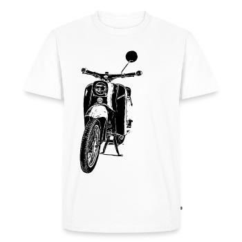 Cyclomoteur Schwalbe - T-shirt Premium bio Homme - blanc - Devant - Nico (187cm)