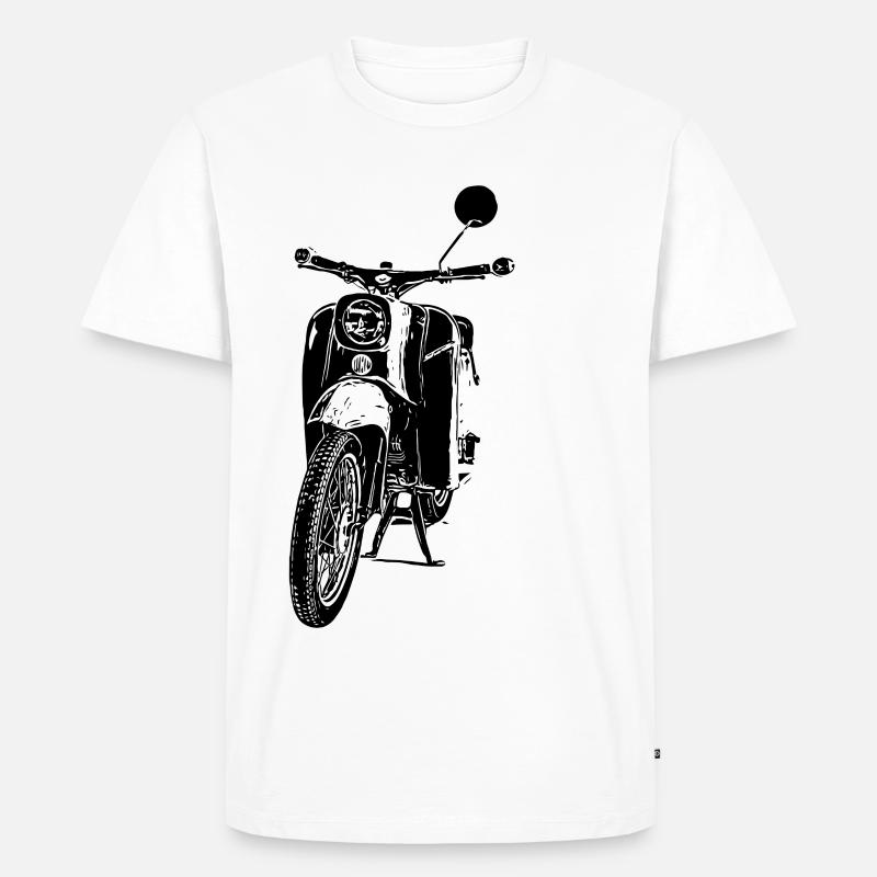 Schwalbe Moped - Männer Premium Bio T-Shirt - Weiß