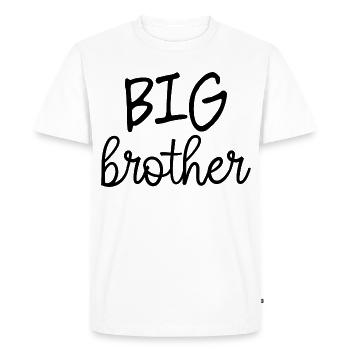 Frère aîné - T-shirt Premium bio Homme - blanc - Devant - Nico (187cm)