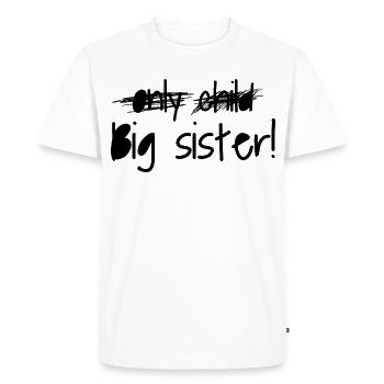 Grande sœur - T-shirt Premium bio Homme - blanc - Devant - Nico (187cm)