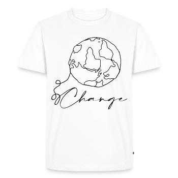 Monde - T-shirt Premium bio Homme - blanc - Devant - Nico (187cm)
