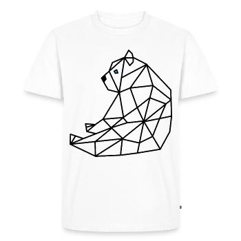 Bear Geometric Line - Men's Premium Organic T-Shirt - white - Front - Nico (187cm)