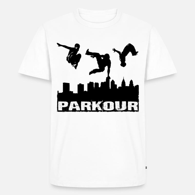 Parkour - Männer Premium Bio T-Shirt - Weiß