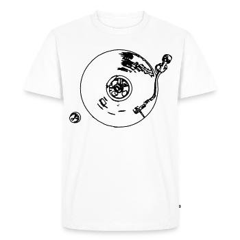 Électrophone - T-shirt Premium bio Homme - blanc - Devant - Nico (187cm)