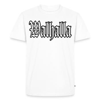 walhalla odin thor viking viking autocollant chemise - T-shirt Premium bio Homme - blanc - Devant - Nico (187cm)