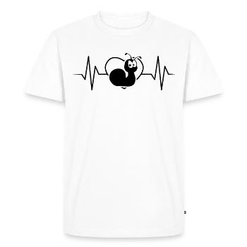 Snail - Men's Premium Organic T-Shirt - white - Front - Nico (187cm)