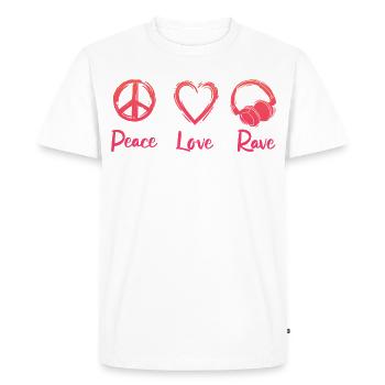Rave Party - Men's Premium Organic T-Shirt - white - Front - Nico (187cm)