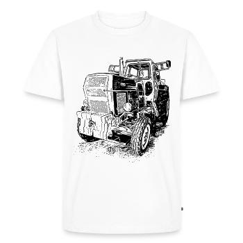 Tractor Fortschritt ZT 303 E - Men's Premium Organic T-Shirt - white - Front - Nico (187cm)