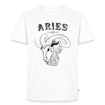 Bélier signe du zodiaque Bélier Bélier - T-shirt Premium bio Homme - blanc - Devant - Nico (187cm)