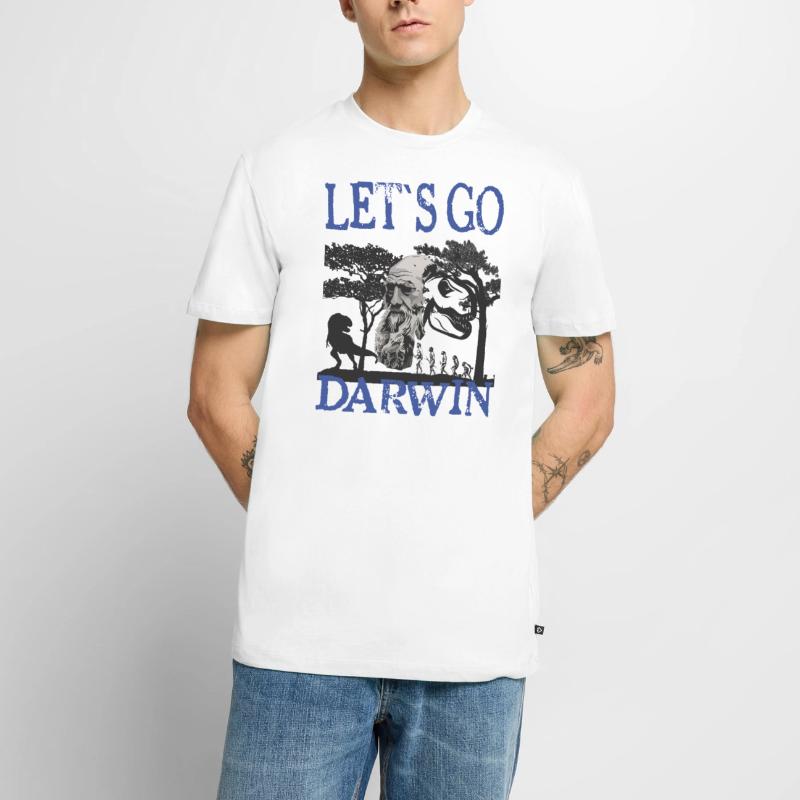 Charles Darwin Evolution textile gift idea Men's Premium Organic T-Shirt