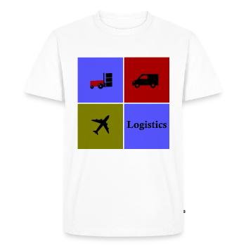Équipe Logistique et Transport - T-shirt Premium bio Homme - blanc - Devant - Nico (187cm)