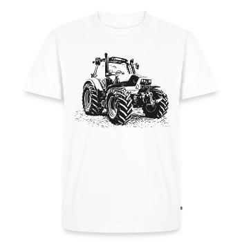 Tracteur - T-shirt Premium bio Homme - blanc - Devant - Nico (187cm)