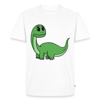 Dino Motif - T-shirt Premium bio Homme - blanc - Devant - Nico (187cm)