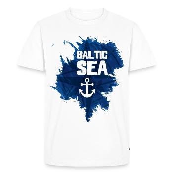 Mer Baltique - T-shirt Premium bio Homme - blanc - Devant - Nico (187cm)