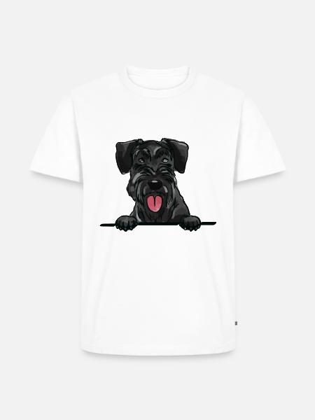 Riesenschnauzerhund für spähende Hundeliebhaber - Männer Premium Bio T-Shirt - Weiß