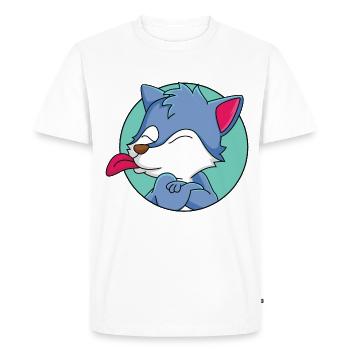Petit loup effronté - T-shirt Premium bio Homme - blanc - Devant - Nico (187cm)