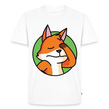 Facepalm Fox - T-shirt Premium bio Homme - blanc - Devant - Nico (187cm)