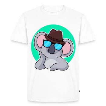 Detective Koala - Men's Premium Organic T-Shirt - white - Front - Nico (187cm)