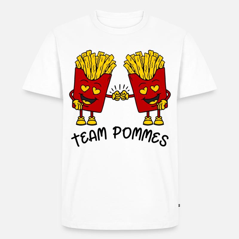 Frites d’équipe - T-shirt Premium bio Homme - blanc