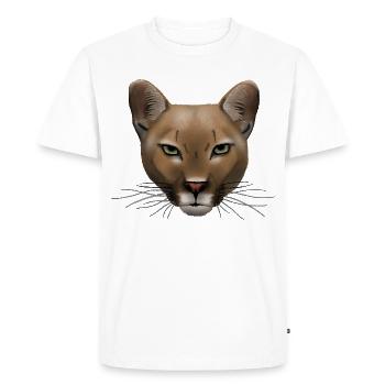 Cougar R6Z - Men's Premium Organic T-Shirt - white - Front - Nico (187cm)