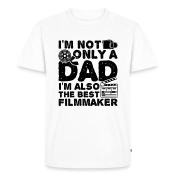 Père directeur de la photographie - T-shirt Premium bio Homme - blanc - Devant - Nico (187cm)