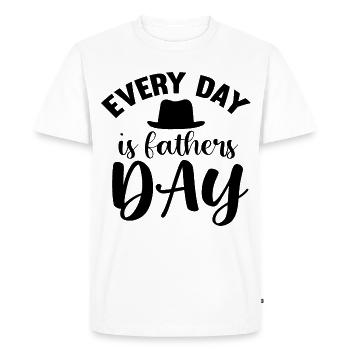Chaque jour est la fête des pères - T-shirt Premium bio Homme - blanc - Devant - Nico (187cm)
