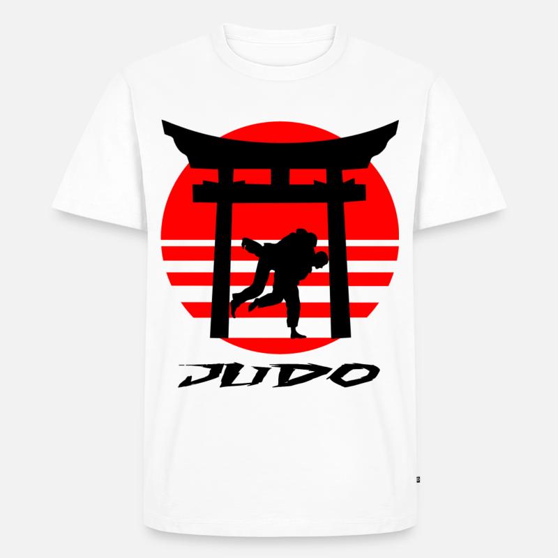 Judo - Männer Premium Bio T-Shirt - Weiß