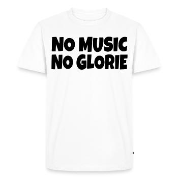 Pas de musique pas de gloire * - T-shirt Premium bio Homme - blanc - Devant - Nico (187cm)