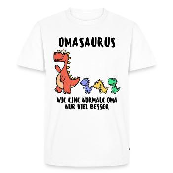 Grand-mère Grand-mère Dinosaure Déclaration humoristique - T-shirt Premium bio Homme - blanc - Devant - Nico (187cm)