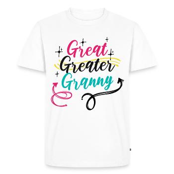 Grand-mère Grand-mère Disant retraité Tout le meilleur - T-shirt Premium bio Homme - blanc - Devant - Nico (187cm)
