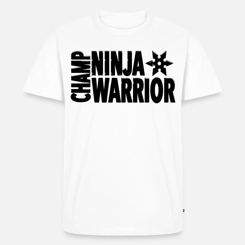 Chase Ninja Warrior – Strong Action Statement - Männer Premium Bio T-Shirt - Weiß