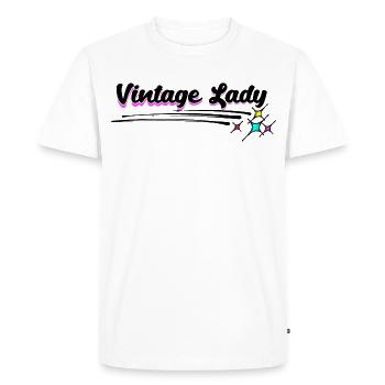 Vintage Grand-mère Grand-mère Vieille Femme Déclaration - T-shirt Premium bio Homme - blanc - Devant - Nico (187cm)