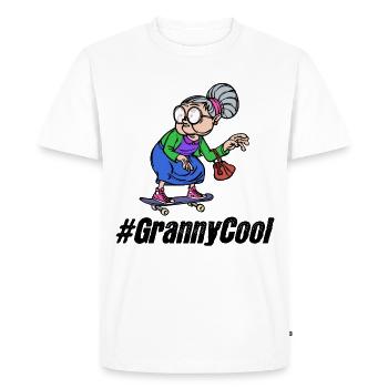 Grand-mère cool Grand-mère disant des lunettes de vieille femme - T-shirt Premium bio Homme - blanc - Devant - Nico (187cm)