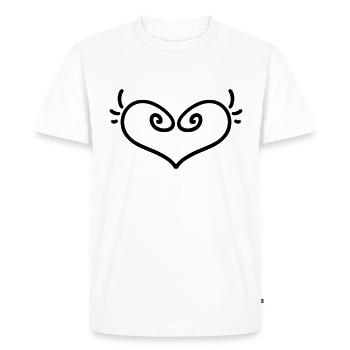 Ange du Cœur Ange Gardien - T-shirt Premium bio Homme - blanc - Devant - Nico (187cm)