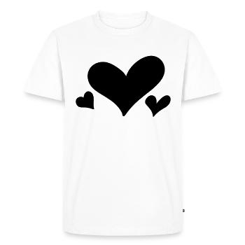 Cher cœur - T-shirt Premium bio Homme - blanc - Devant - Nico (187cm)