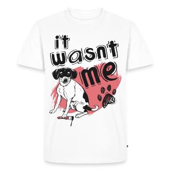 It wasn't me - Men's Premium Organic T-Shirt - white - Front - Nico (187cm)