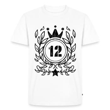 12 years old crown - 12 birthday - Men's Premium Organic T-Shirt - white - Front - Nico (187cm)