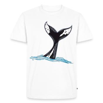 Whale Fin Whale Fin - Men's Premium Organic T-Shirt - white - Front - Nico (187cm)