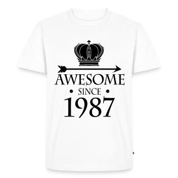 Born in 1987 - Fantastic since 1987 - Men's Premium Organic T-Shirt - white - Front - Nico (187cm)