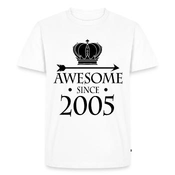Born in 2005 - Fantastic since 2005 - Men's Premium Organic T-Shirt - white - Front - Nico (187cm)