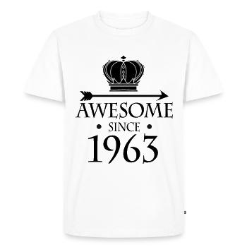 Born in 1963 - Fantastic since 1963 - Men's Premium Organic T-Shirt - white - Front - Nico (187cm)