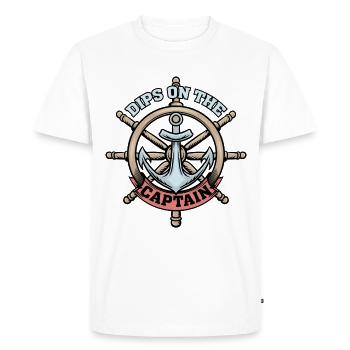 Dibs On The Captain - Funny Captain Quote - Men's Premium Organic T-Shirt - white - Front - Nico (187cm)