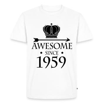 Born in 1959 - Fantastic since 1959 - Men's Premium Organic T-Shirt - white - Front - Nico (187cm)