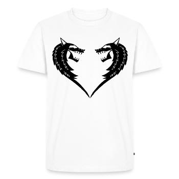 Black Wolf Heart - Men's Premium Organic T-Shirt - white - Front - Nico (187cm)
