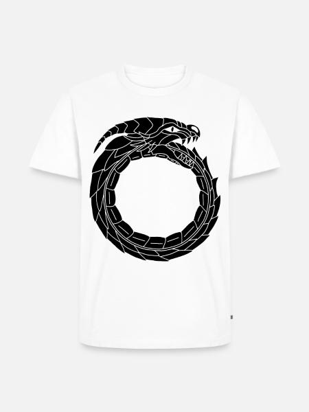 Devouring Black Dragon - Men's Premium Organic T-Shirt - white