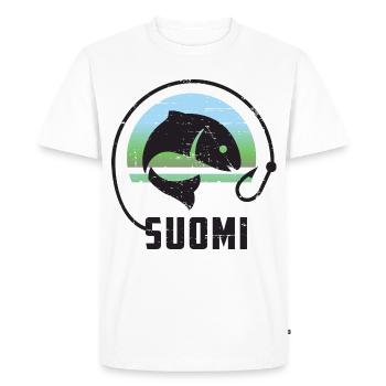 Vacances de pêche en Finlande - T-shirt Premium bio Homme - blanc - Devant - Nico (187cm)