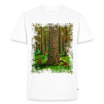 Forest Animals, Gnome and Nature Magic - Men's Premium Organic T-Shirt - white - Front - Nico (187cm)
