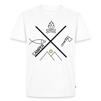 Design amusant pour les campeurs - T-shirt Premium bio Homme - blanc - Devant - Nico (187cm)