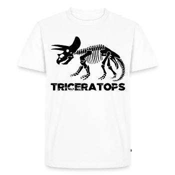 Black triceratops skeleton - Men's Premium Organic T-Shirt - white - Front - Nico (187cm)
